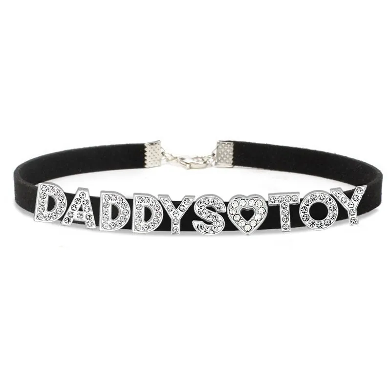 Daddy's Toy Rhinestone Choker