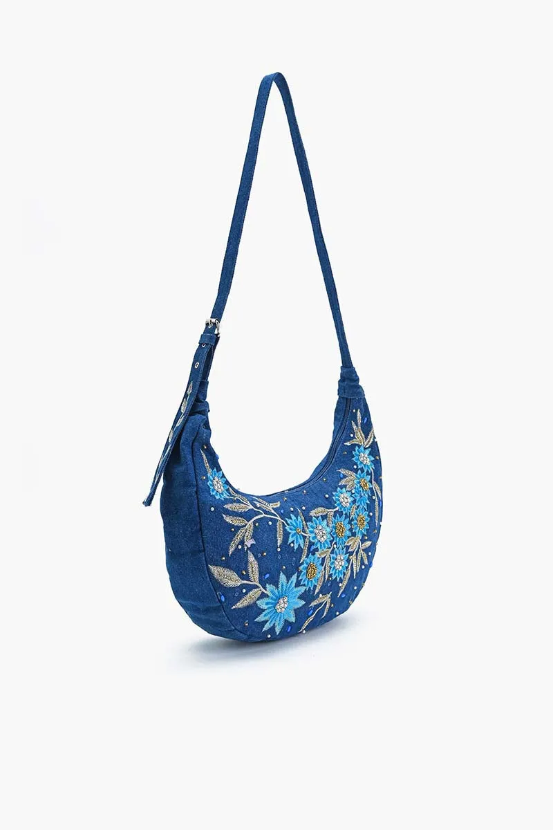 Dahlia Denim Shoulder Bag