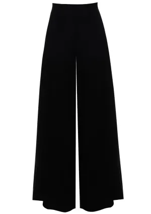 Dahlia Noir Velvet Palazzo Trousers