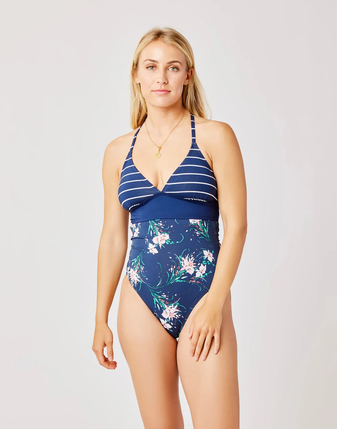 Dahlia One Piece: Nautical w. Bouquet - FINAL SALE