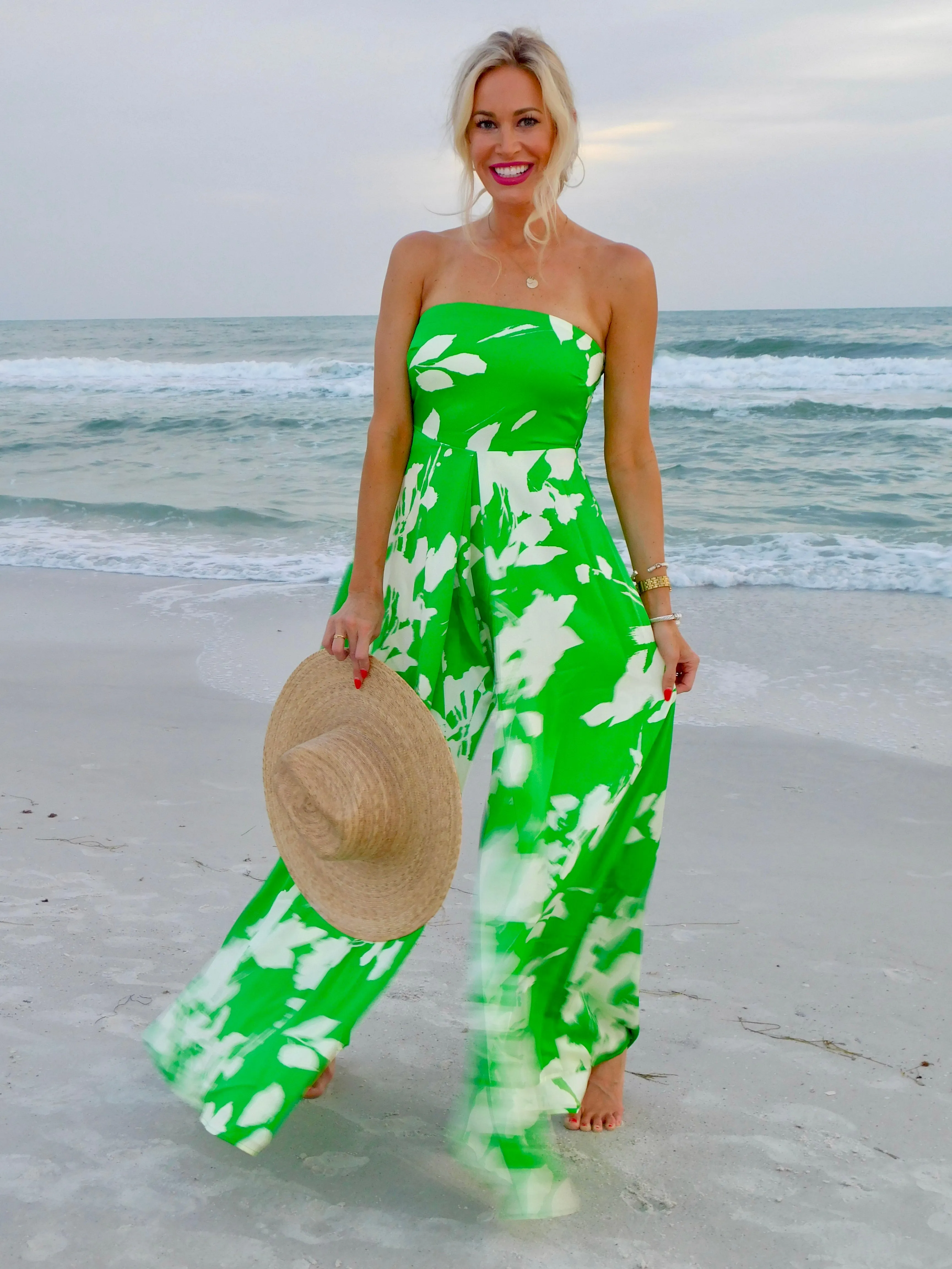 Dahlia Strapless Wide Leg Jumpsuit