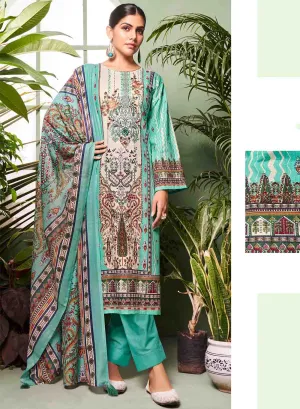 Daily Wear Pure Cotton Cambric Pakistani Print Unstitched Suit Material