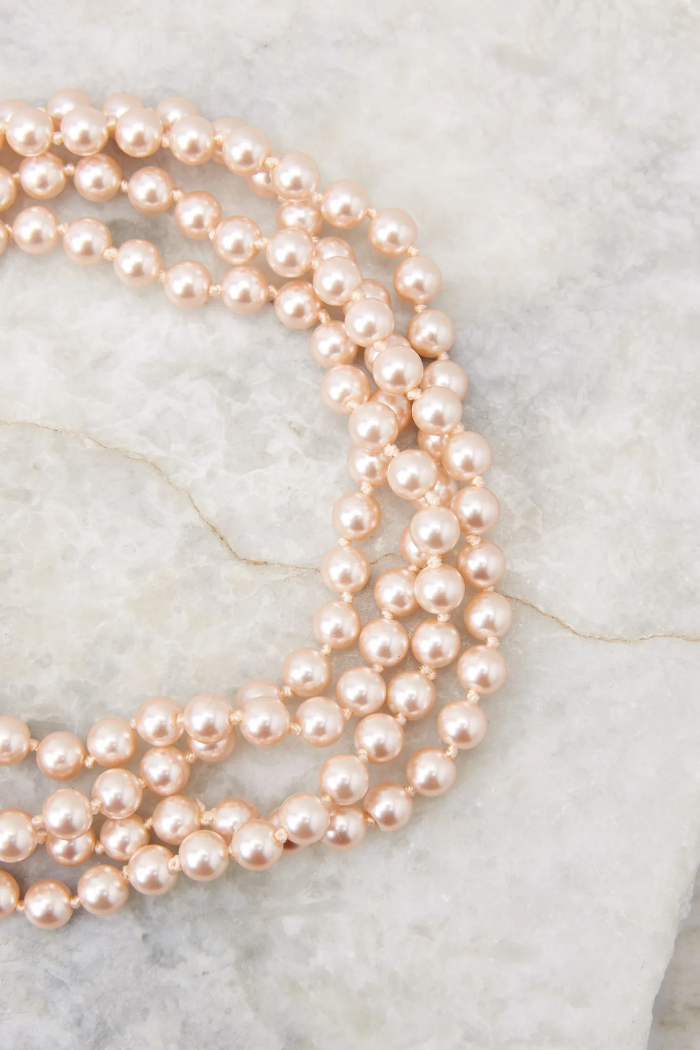 Dainty Lady Pink Pearl Necklace