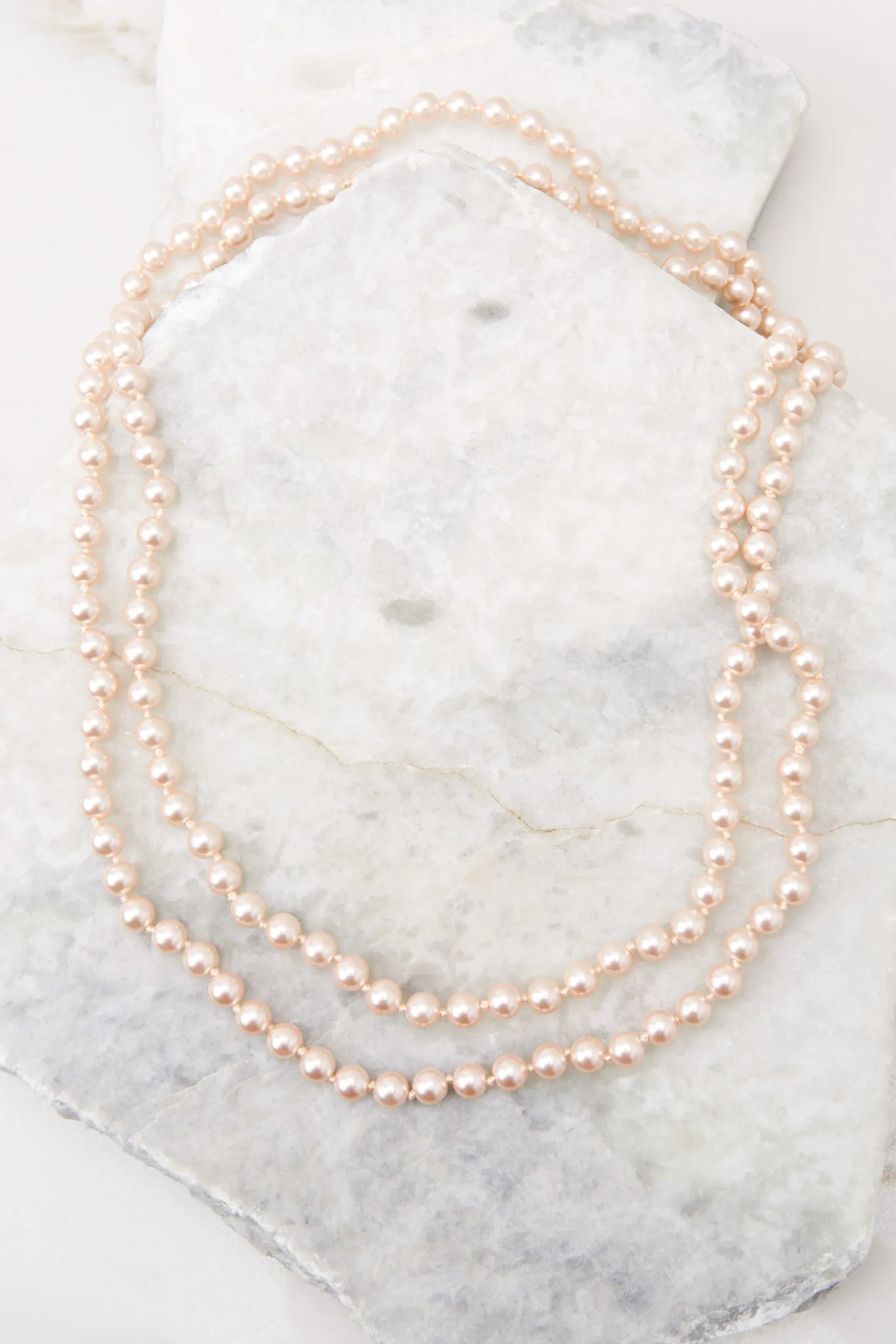 Dainty Lady Pink Pearl Necklace