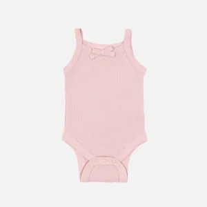 Dainty Waffle Singlet - Antique Rose