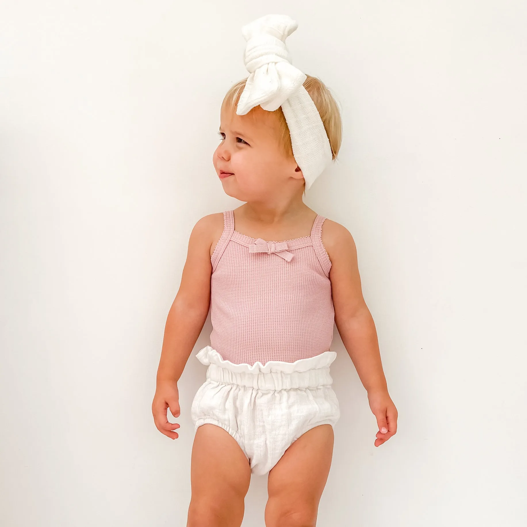 Dainty Waffle Singlet - Antique Rose