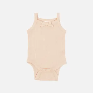 Dainty Waffle Singlet - Oatmeal