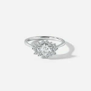 Daisy | 9ct White Gold 0.75ct tw Lab Grown Diamond Cluster Ring