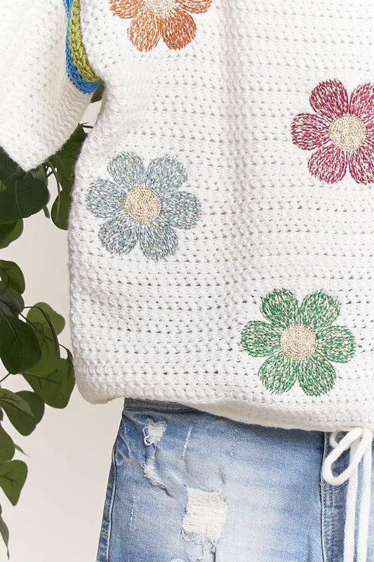 Daisy Crochet Sweater