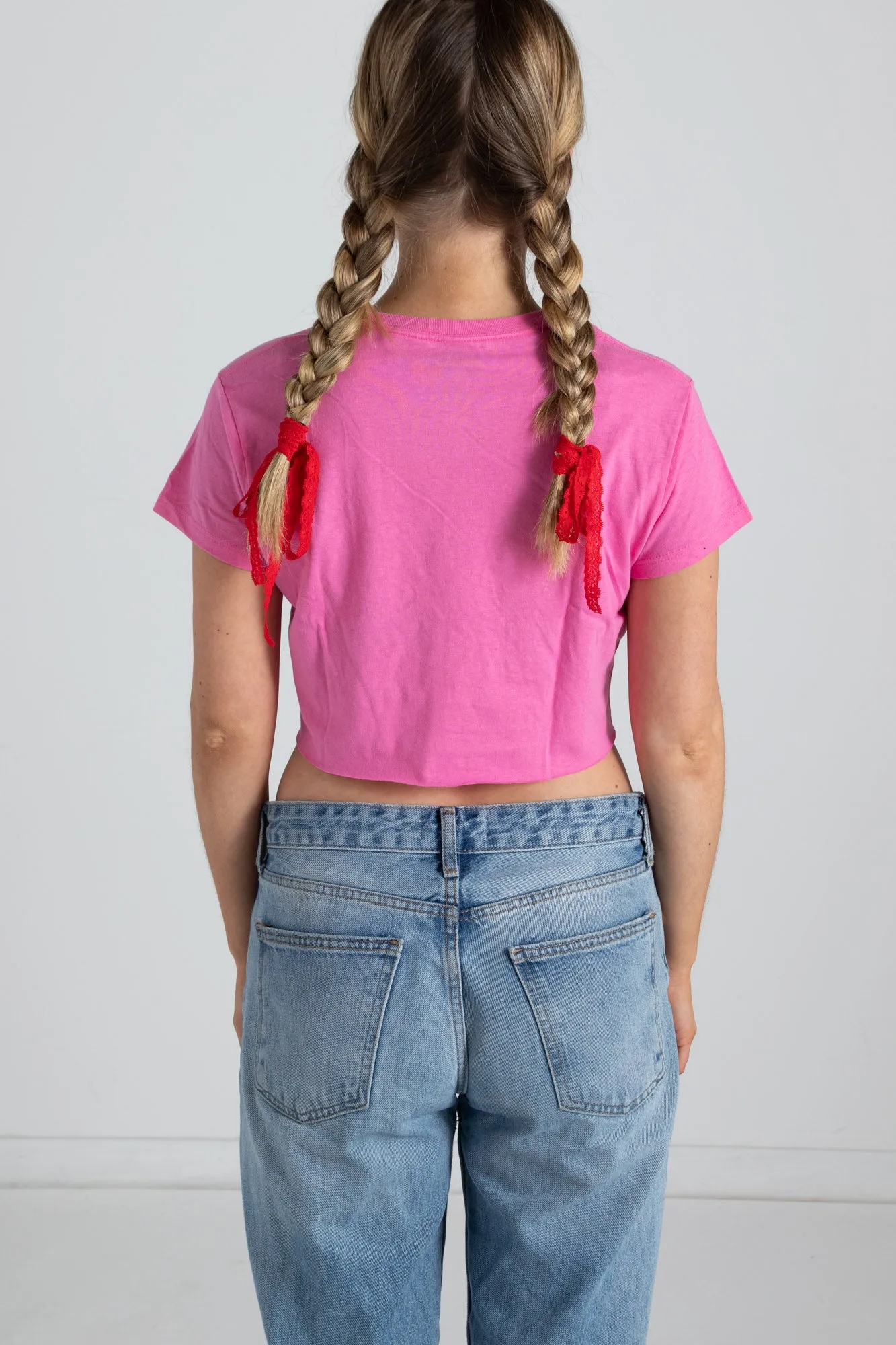 Daisy Street F*** Cupid Cropped Tee