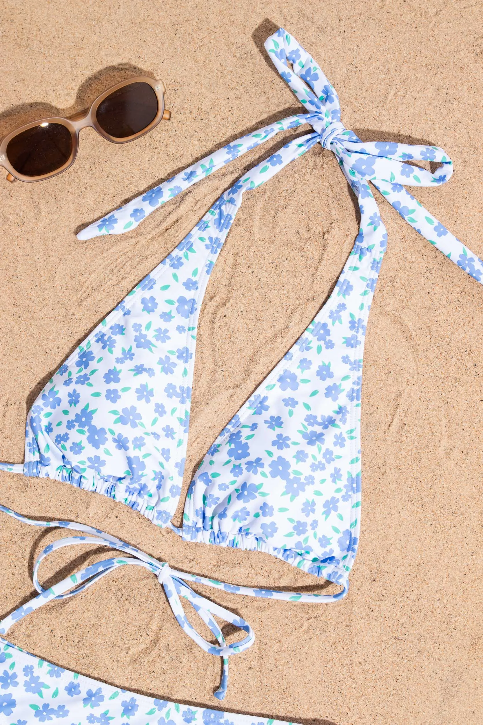 Daisy Street Halter Neck Floral Bikini Top