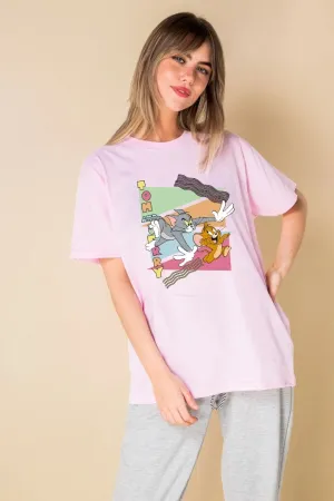 Daisy Street Licensed Relaxed T-Shirt With Tom and Jerry 90's Print