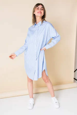 Daisy Street Oversized Shirt Dress in Stripe