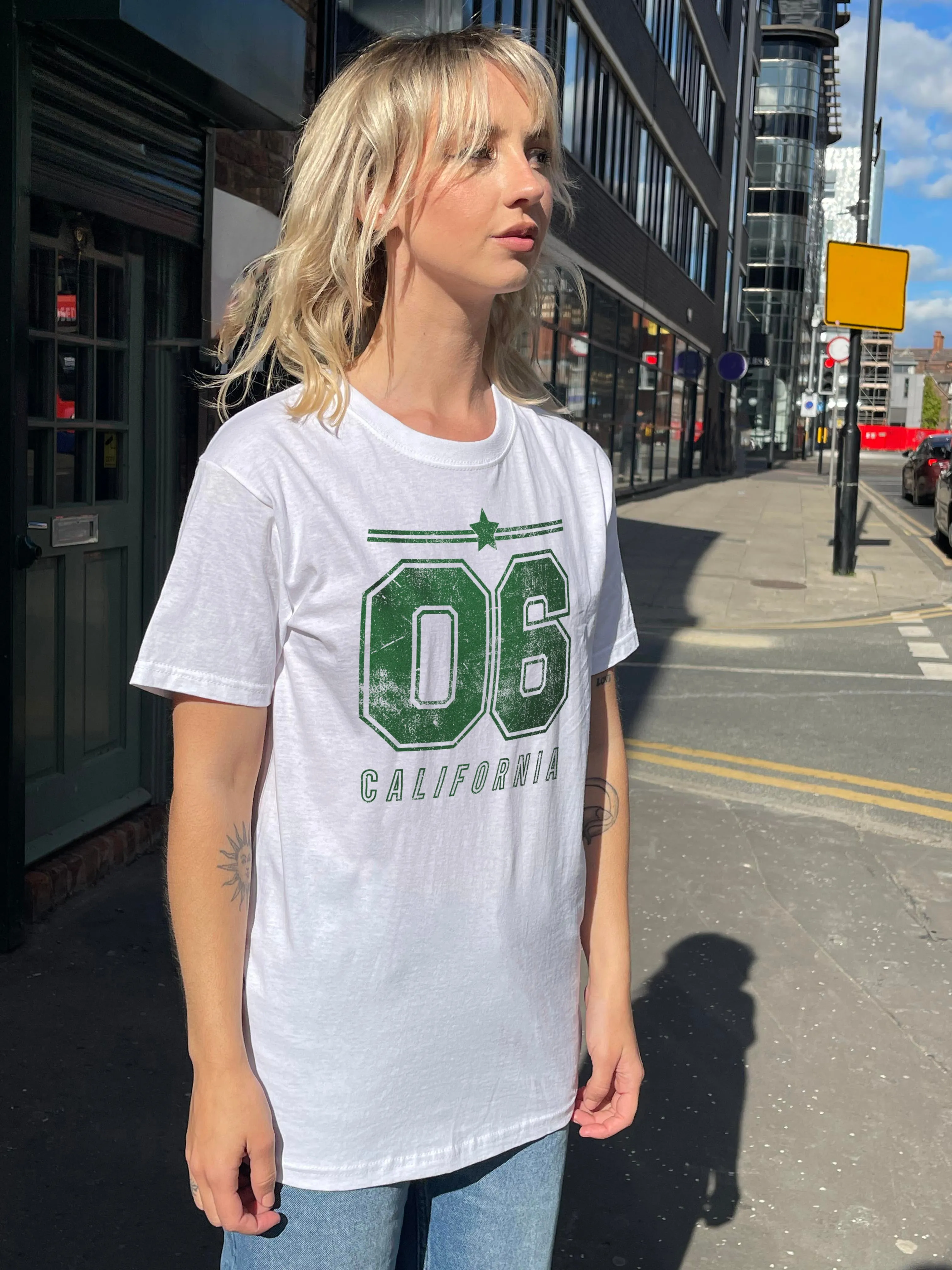 Daisy Street Relaxed T-Shirt with California Sports Graphic