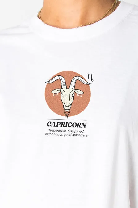 Daisy Street Relaxed T-Shirt with Capricorn Print