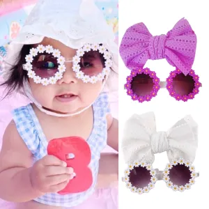 Daisy Sunglasses & Headband Bow Set