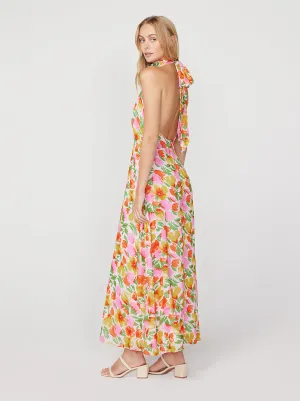 Dakota Pink Garden Floral Halterneck Maxi Dress