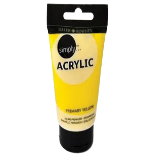 Daler Rowney Simply Acrylic Paint - 75 ml - 675 Primary Yellow