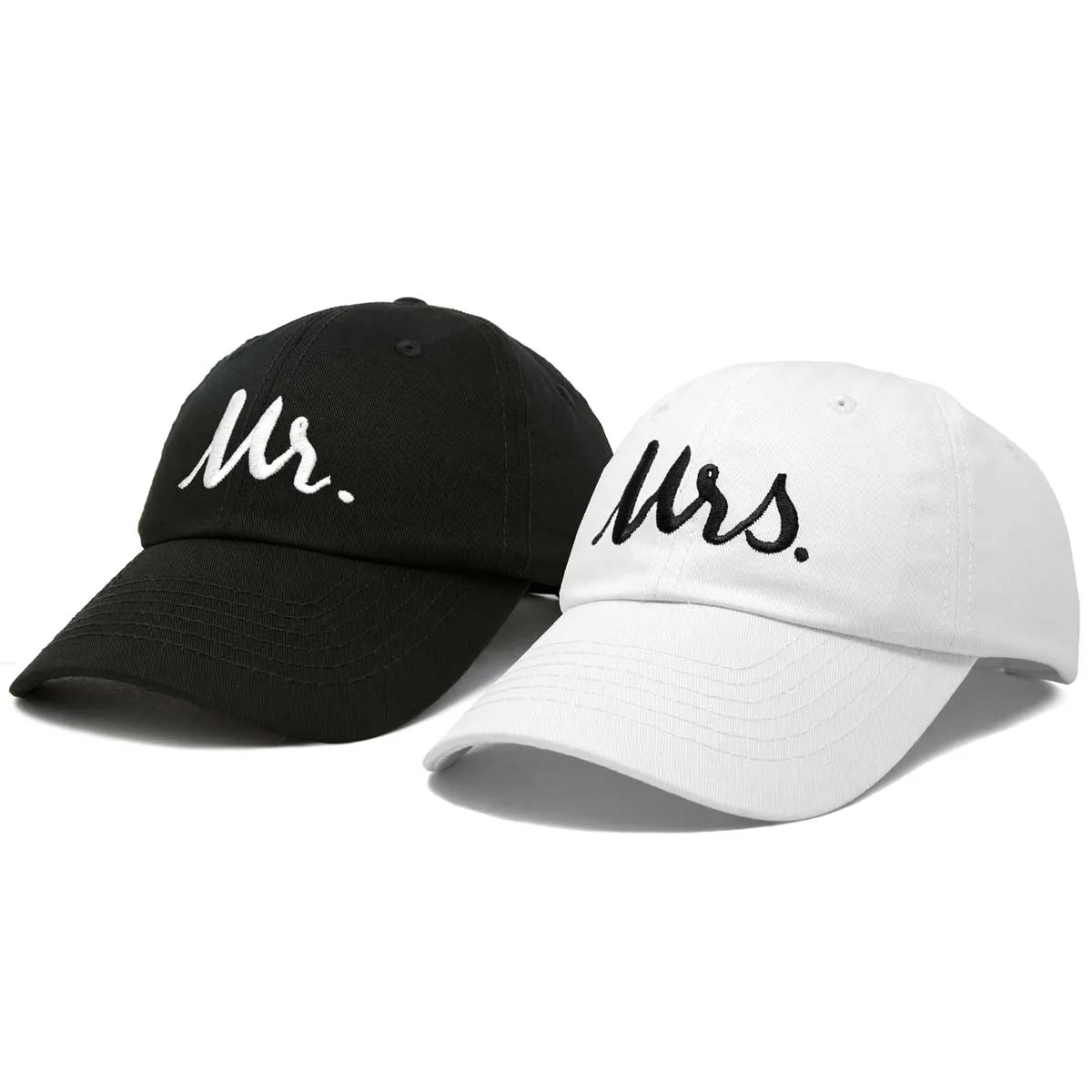 Dalix Mr. and Mrs. Baseball Cap Bride Groom Matching Hats Couples Set