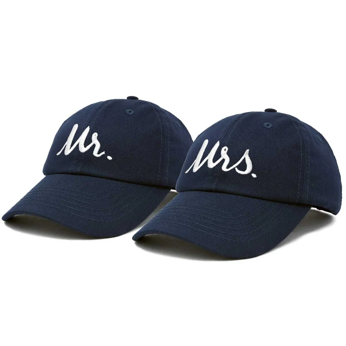 Dalix Mr. and Mrs. Baseball Cap Bride Groom Matching Hats Couples Set