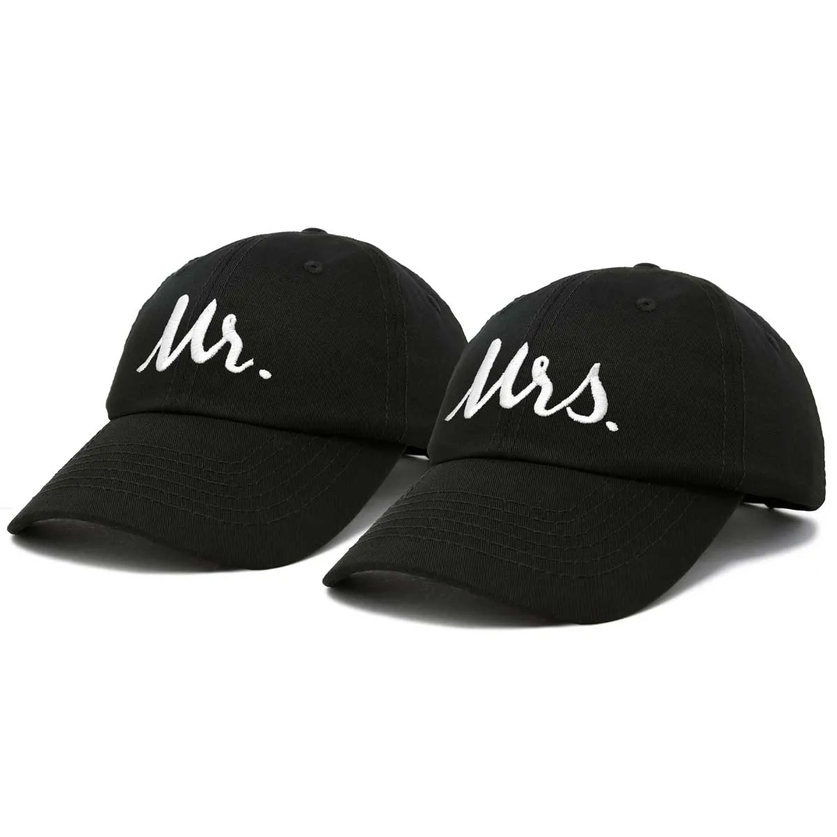 Dalix Mr. and Mrs. Baseball Cap Bride Groom Matching Hats Couples Set