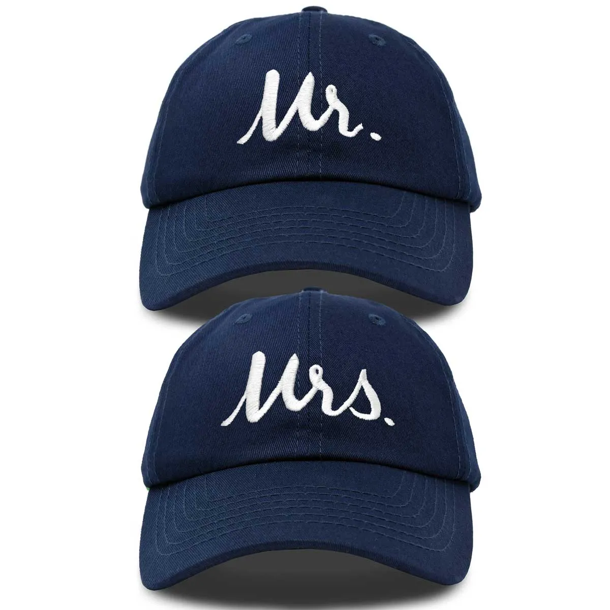 Dalix Mr. and Mrs. Baseball Cap Bride Groom Matching Hats Couples Set