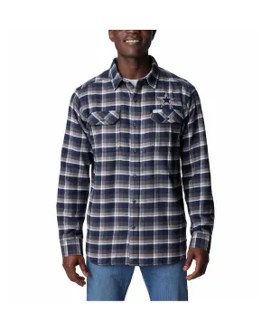 Dallas Cowboys Flare Gun Columbia Men's Navy Blue Flannel Button Down Shirt