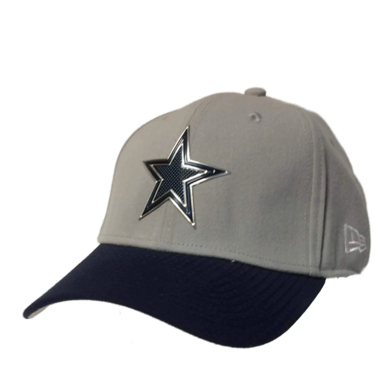 Dallas Cowboys New Era 39Thirty Gray & Navy Structured Baseball Hat Cap (M/L)