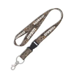 Dallas Cowboys NFL WinCraft Camouflage Camo Snap Buckle Keychain Lanyard