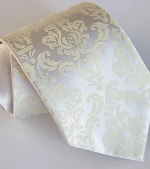 Damask Print Silk Necktie