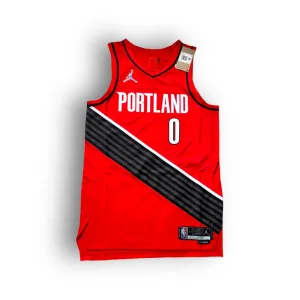 Damian Lillard Portland Trail Blazers 2021-2022 NBA 75th Anniversary Statement Edition Nike Authentic Jersey - Red