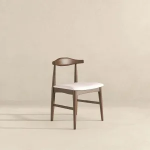 Damian  Solid Wood Beige Dining Chair