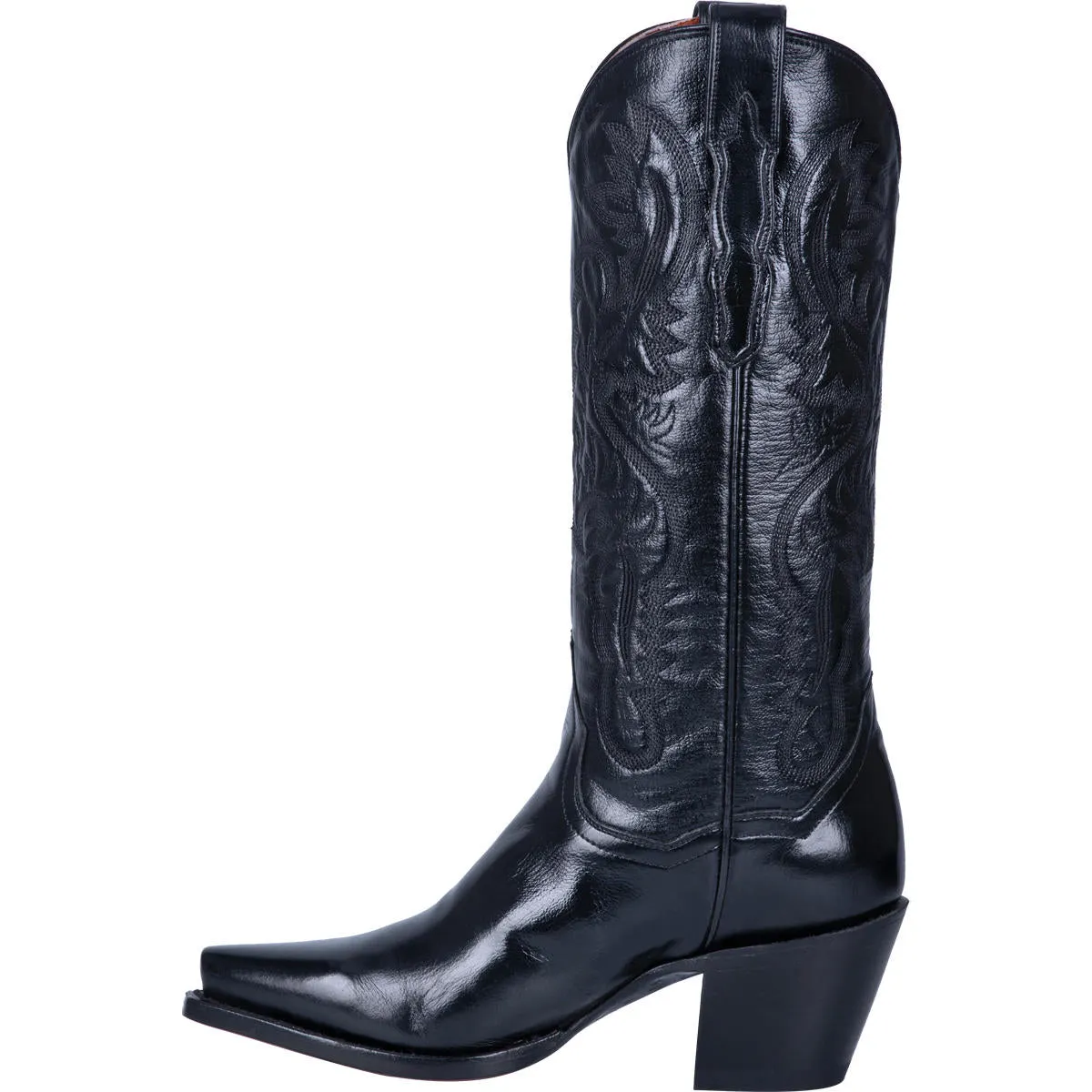 Dan Post Black Maria 13" Tall Fashion Snip Toe Western Boots for Women