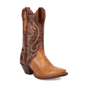 Dan Post Womens Celine Tan/Brown Lizard Cowboy Boots