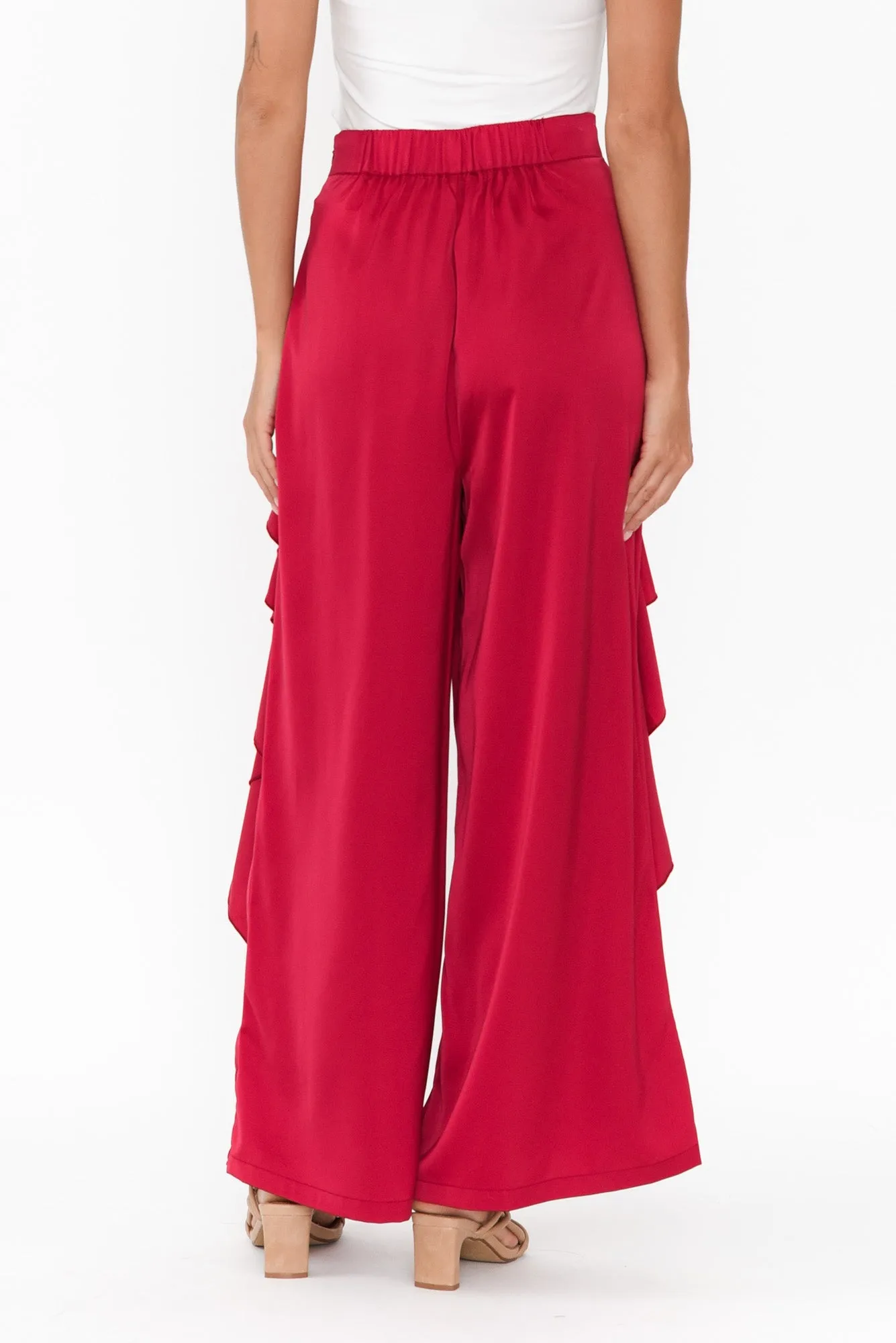 Dancer Red Ruffle Pant