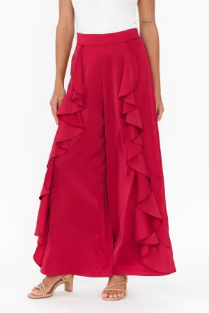 Dancer Red Ruffle Pant