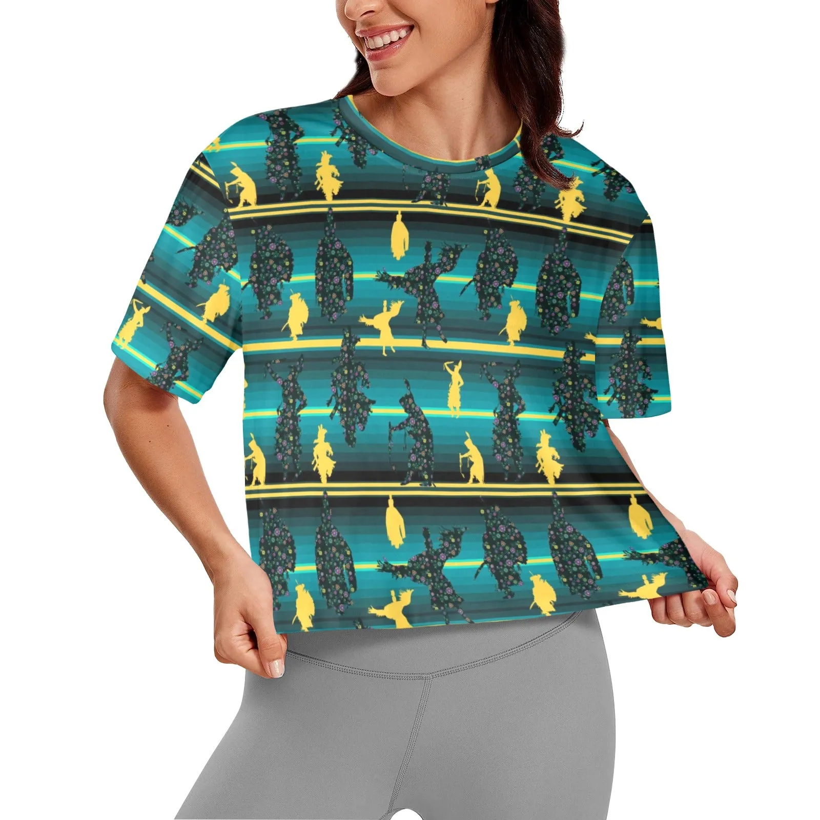 Dancers Inspire Green Women's Cropped T-shirt