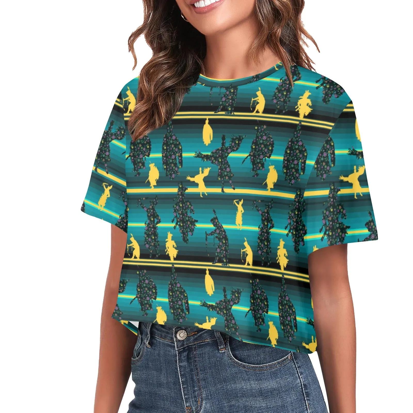 Dancers Inspire Green Women's Cropped T-shirt