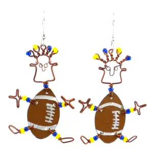 Dancing Girl American Football Earrings Creative Alternatives