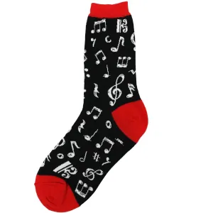 Dancing Notes Women's Crew Socks