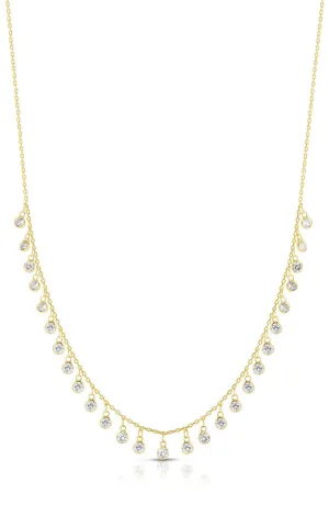 Dangling CZ Charm Necklace