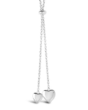 Dangling Heart Bolo Slider Necklace