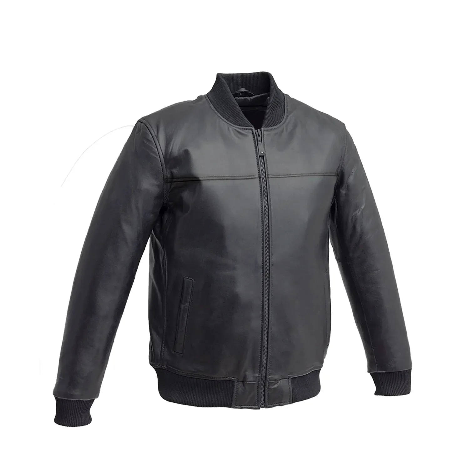 Dani Womens Fashion Leather Bomber Jacket