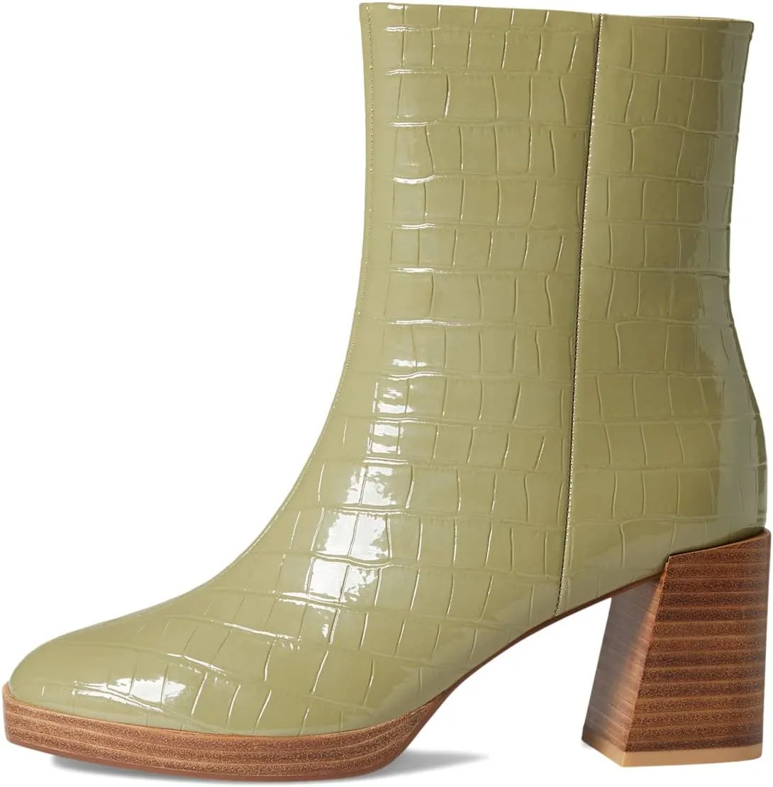 Danica Chinese Laundry Ankle Boots, Olive Croco