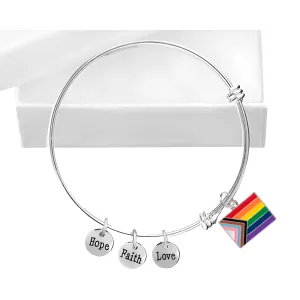 Daniel Quasar Flag Retractable Charm Bracelets