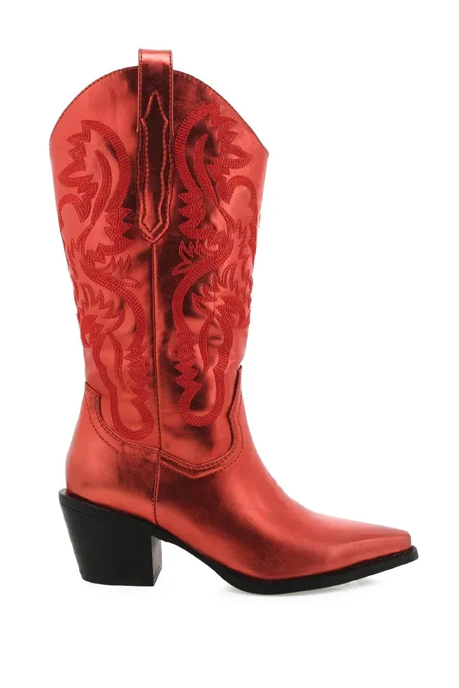 Danilo Metallic Western Boot