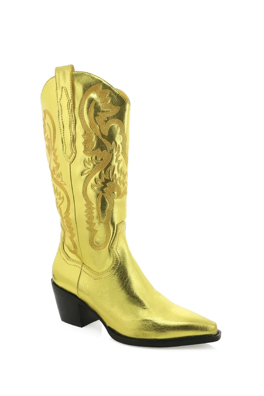 Danilo Metallic Western Boot