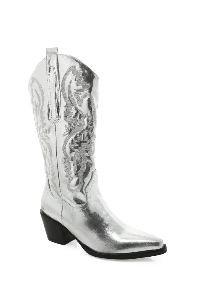 Danilo Metallic Western Boot