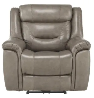 Danio Power Double Reclining Chair with Power Headrests in Brownish Gray 9528BRG-1PWH