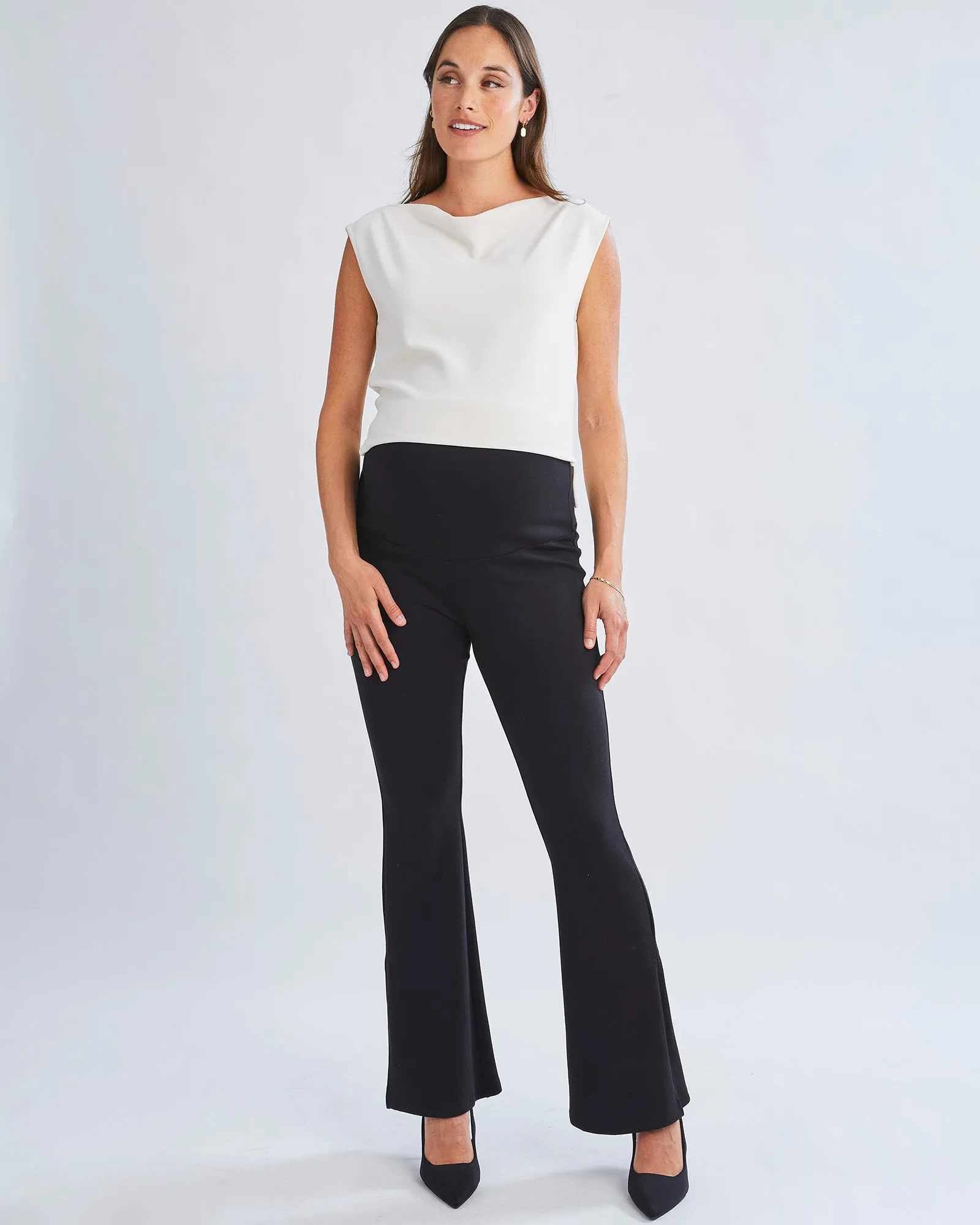 Danna Maternity Flare Black Pants